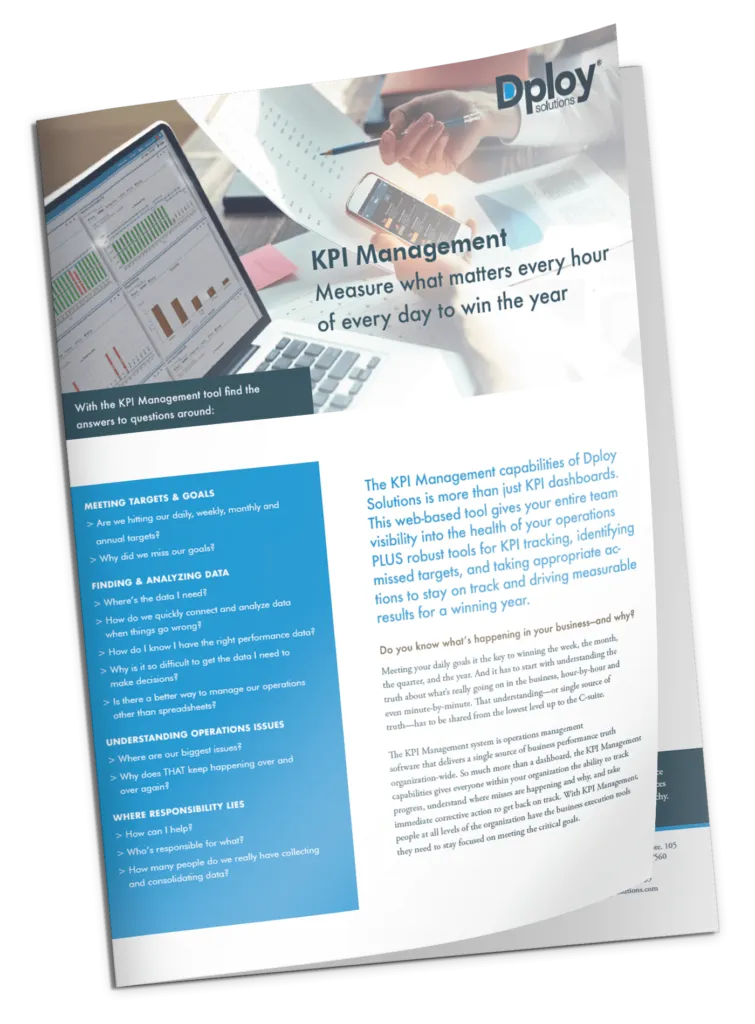 KPI Management Data Sheet 1